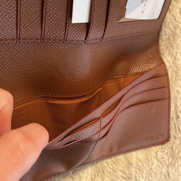 Coach Khaki/Saddle Signature Large Wallet - Picture 8 of 15
